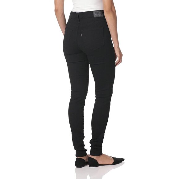 Women's Skinny Jeans Mid Rise Stretch Denim Slim Fit Black 31 - Picture 3 of 4
